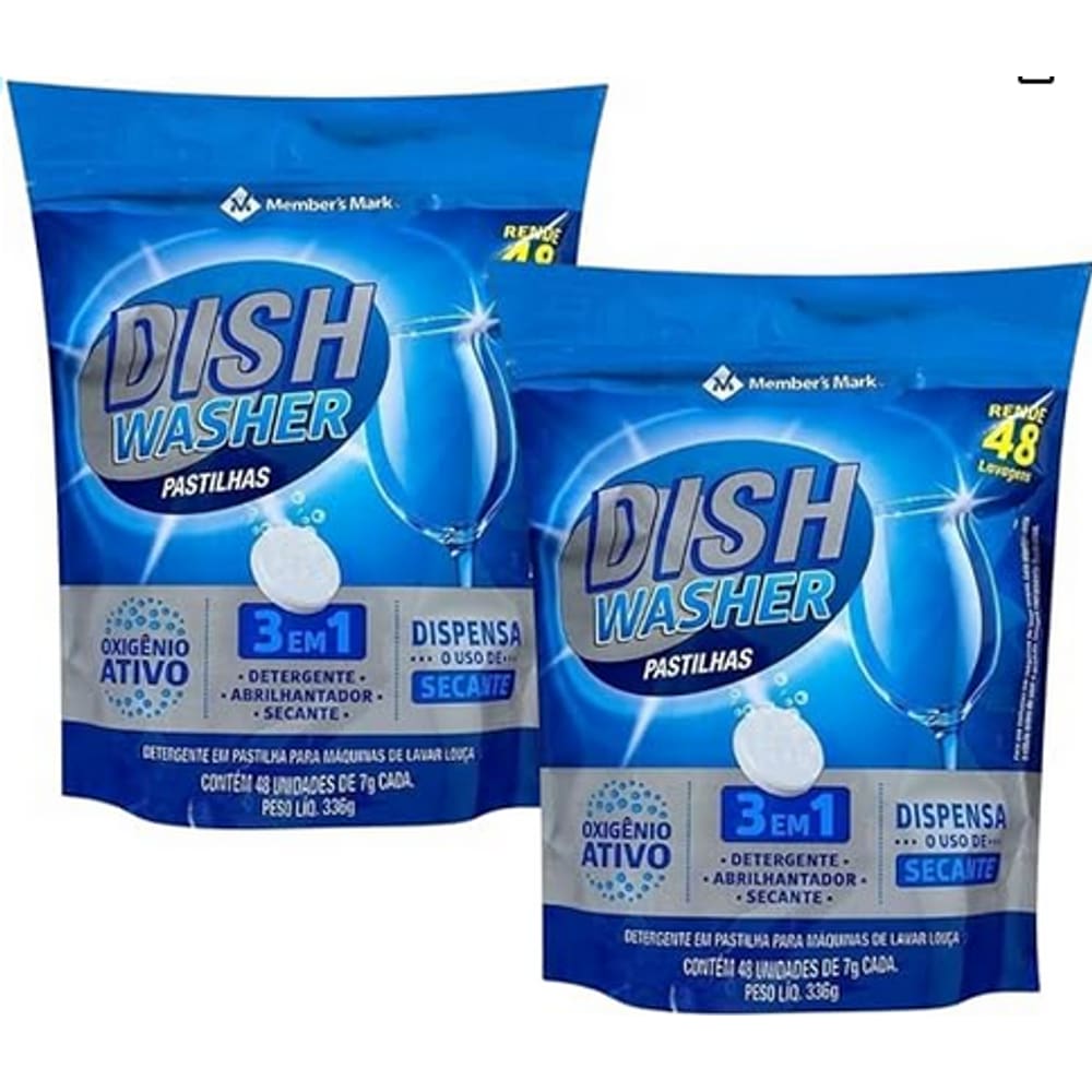Kit 2 Sabão Detergente Lava Louças Dish Washer 96 Pastilhas