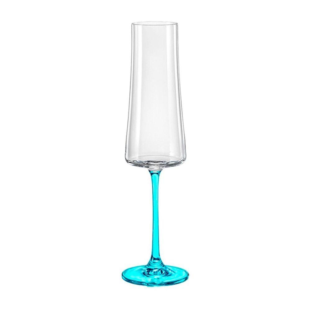 Taça De Cristal Bohemia Para Champanhe 210 ml Ciano Xtra 1 Peça