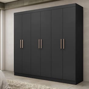Guarda Roupa Casal 6 Portas 2 Gavetas MDF Genebra Maxel