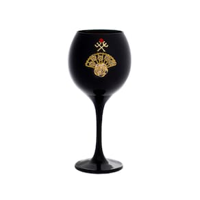 Taça Preta Pomba Gira Rosa Leq Trid Cruz 400ml 20cm Celebra