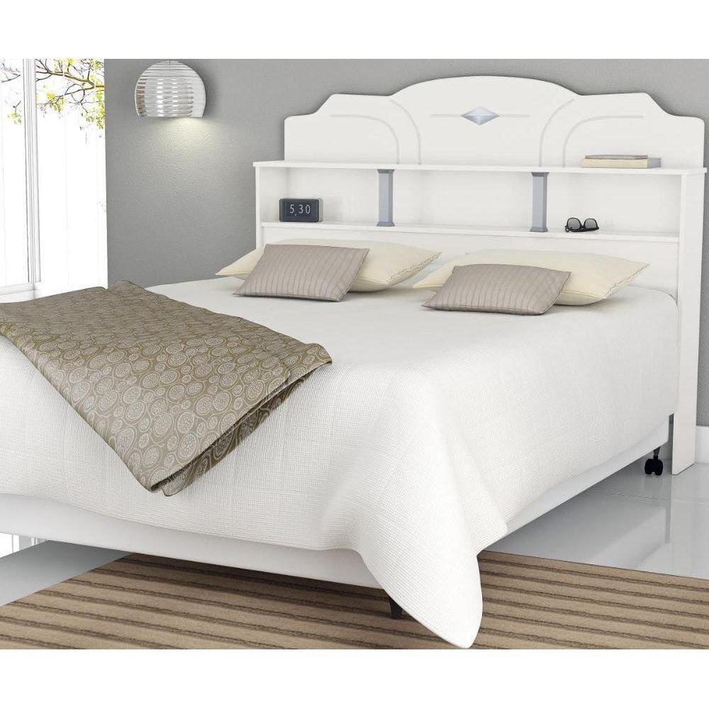 Cabeceira Box Queen Estrela Branco Vitamov