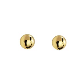 Brinco 5 Mm Chapa Lisa Redonda Em Ouro 18K