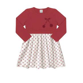 Vestido Manga Longa Molecotton Infantil Alakazoo Ref. 67928