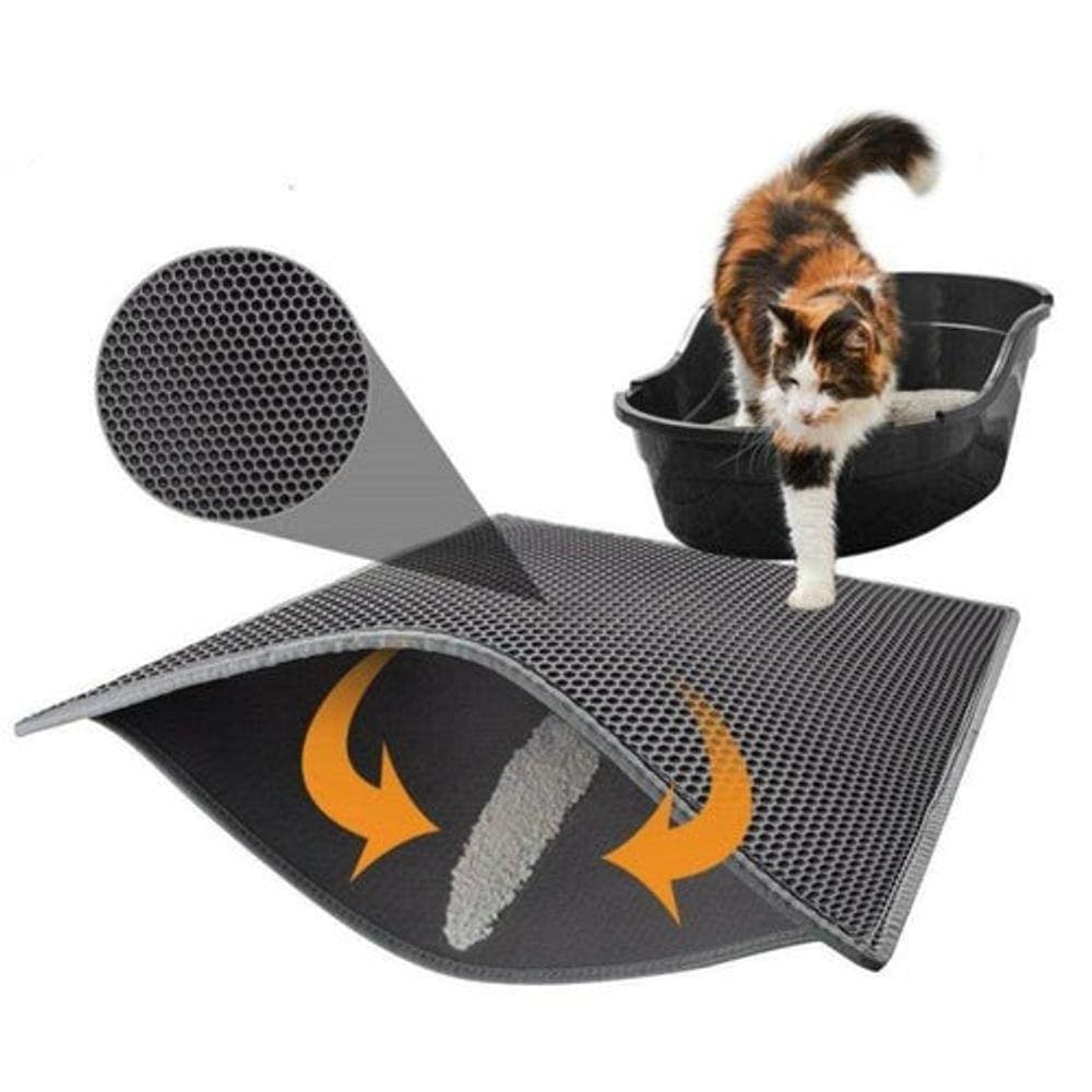 Tapete Pet Coletor de Areia Higiênico Para Gatos Limpa Patas Impermeável Antiderrapante 45x30cm