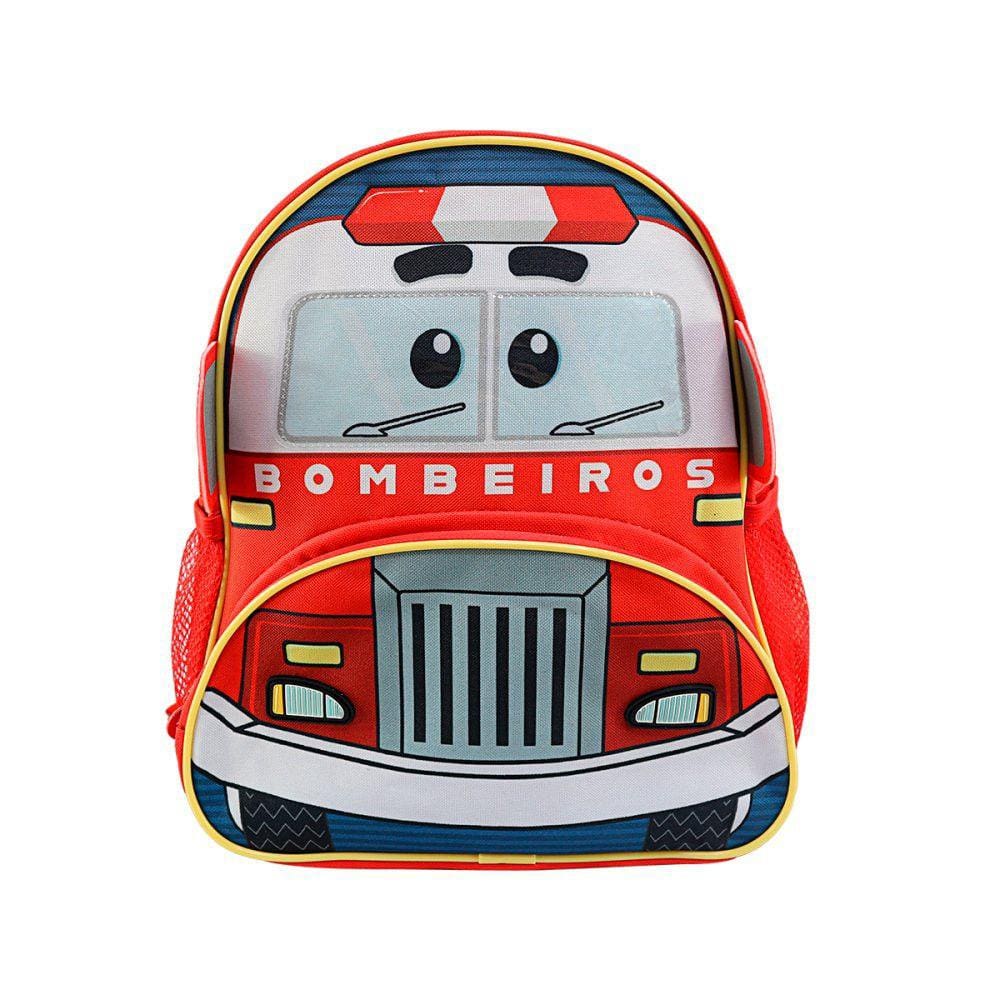 Mochila Infantil Escolar Com Alças - Bombeiro