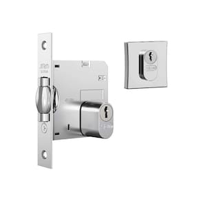 Fechadura Trinco Rolete 1005 Roseta Quadrada Cromada - Stam