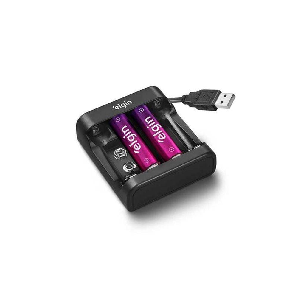 Carregador De Pilhas Usb Com 2x Aa1500mah [F108]
