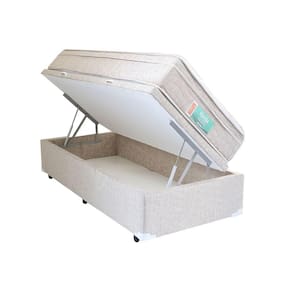 Cama Box Baú com Colchão Solteiro Americano Epeda Blues Top Visco - 096x203
