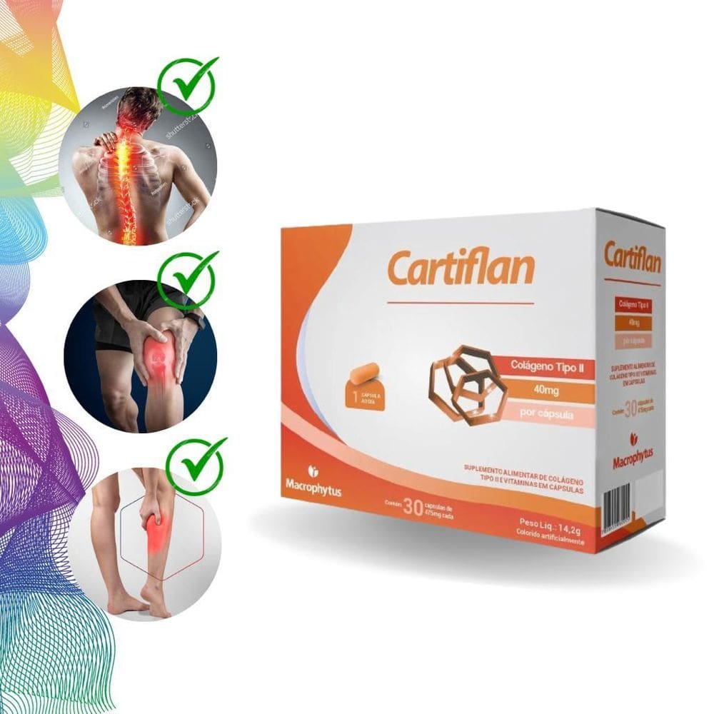 Cartiflan Colágeno Tipo 2 - 475mg 30 cápsulas Macrophytus