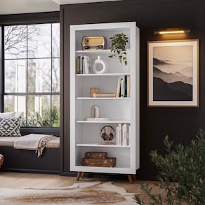Livreiro Retrô Branco 4430 - Qmovi