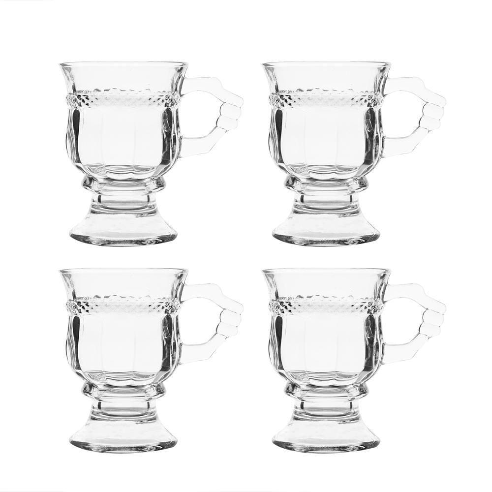Conjunto 4 Canecas Café Chá Líbano Vidro Class Home 145Ml