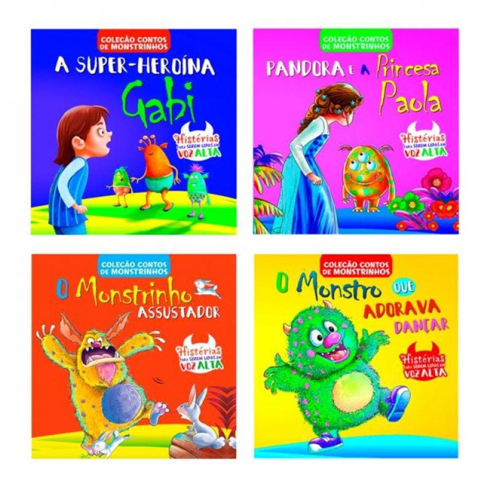 Coleção Contos De Monstrinhos - Kit Com 4 Livros