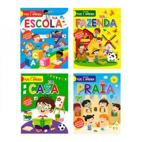Coleção Puxe E Aprenda - Kit Com 4 Livrinhos