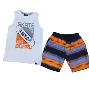 Conjunto Vrasalon Masc Regata Bermuda Tactel Colorido