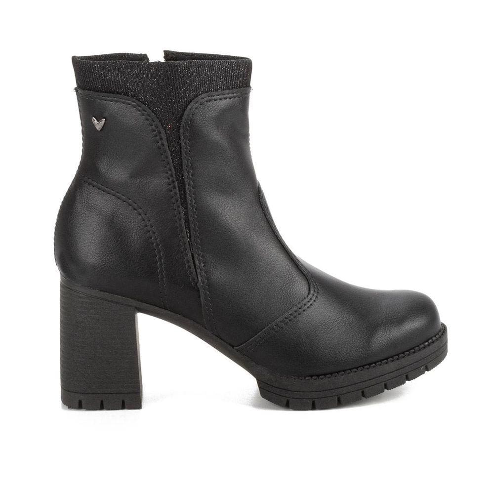 Bota Feminina Mississipi Salto Bloco Cano Baixo Preto