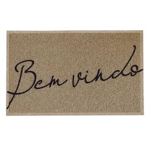 Tapete de Entrada Vinil Light 2.0 Bem Vindo Bege 40CM X 60CM