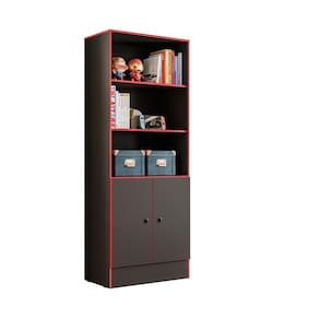 Armário Gamer Preto Fosco/Vermelho 4095 - Qmovi