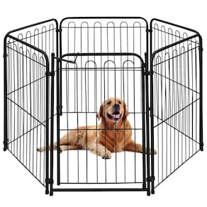 Cercado Cachorro Pet - 5 Módulos + Portão - 82x68Cm - Preto - 30.035.02 - Petmix