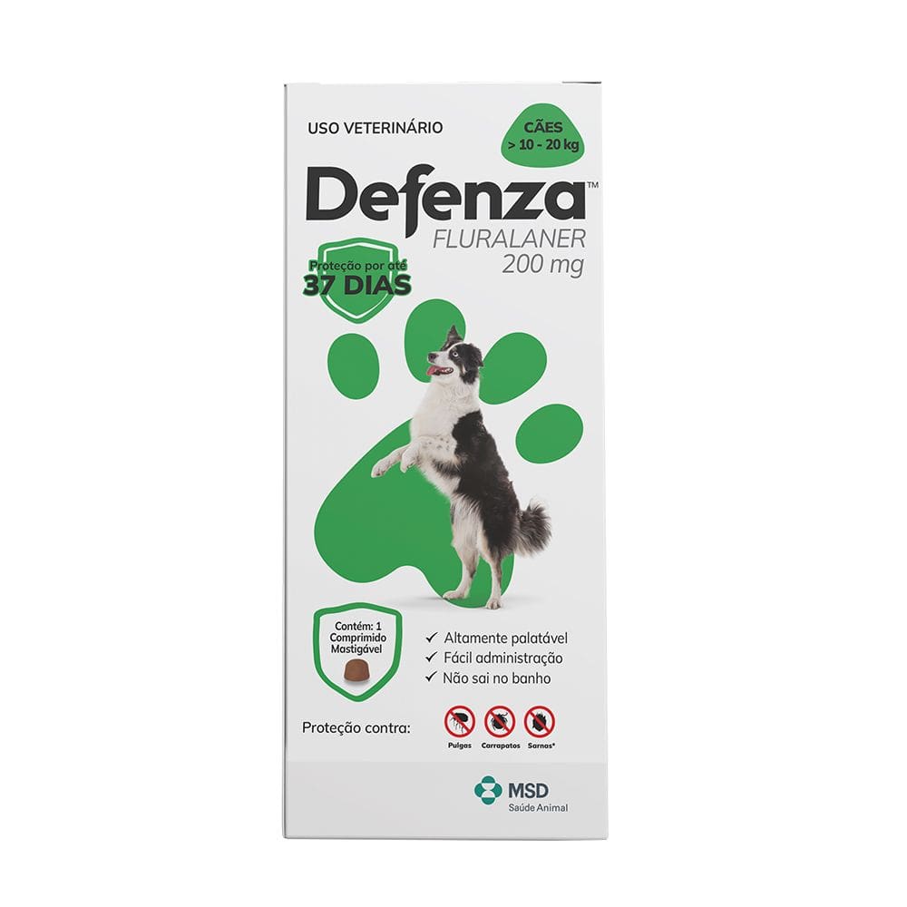 Antipulgas para Cães MSD 45mg Defenza de 10 á 20kg