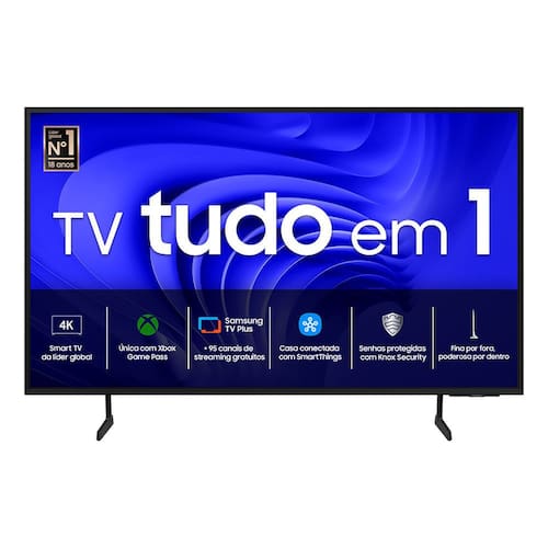 Samsung Smart TV 50" UHD 4K 50DU7700 2024, Processador Crystal 4K, Gaming Hub, AI Energy Mode, Controle SolarCell, Alexa built in