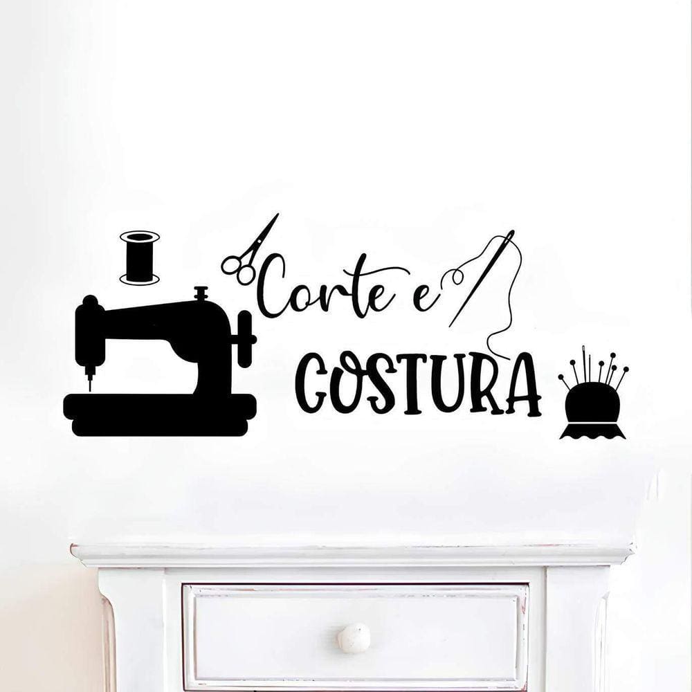 Adesivo De Parede Corte E Costura