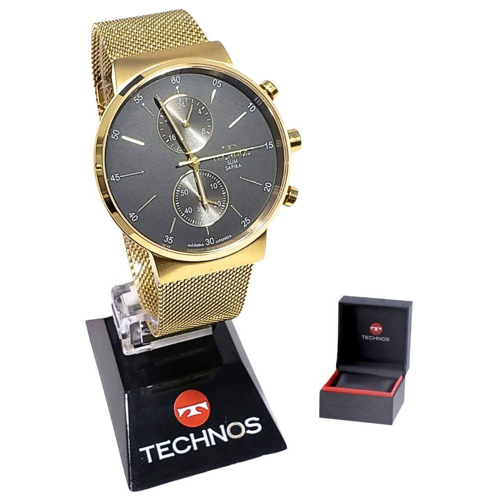 Relógio Technos Masculino Analógico Slim Dourado VD36AA/1P