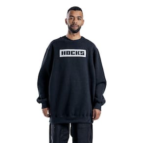 Moletom Careca Hocks Tamanho Especial Logo Letter Preto
