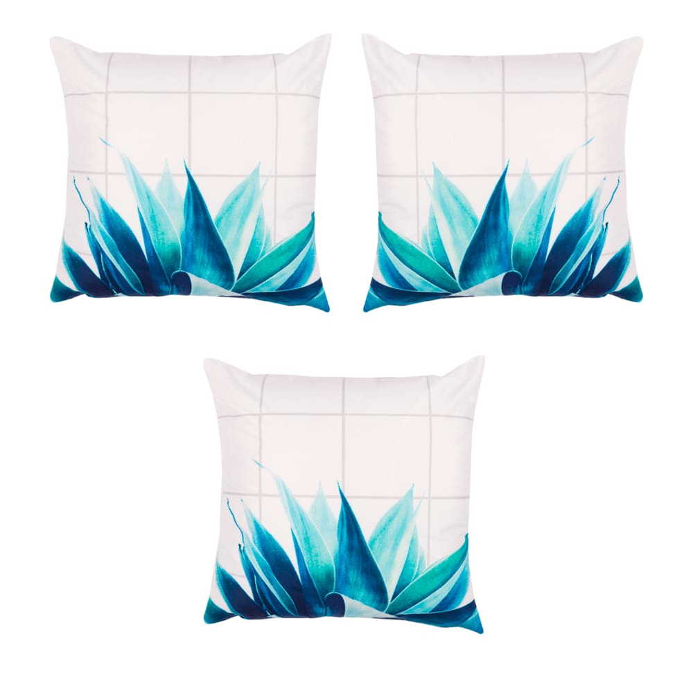 Kit de 3 Almofadas Vizapi 44x44cm Azur