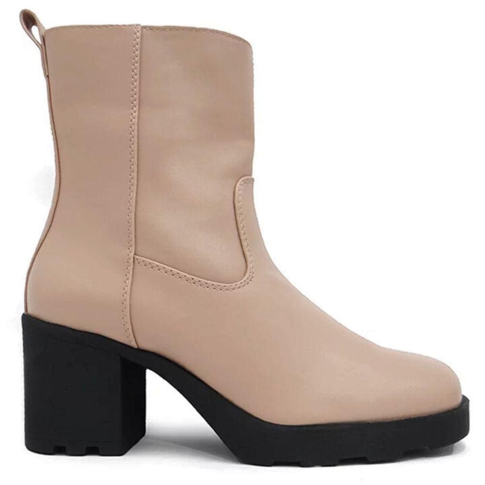 Bota Coturno Feminino Casual Tratorado Salto Médio Cano Médio Sua Cia Ft Ana Castela 8312.15308