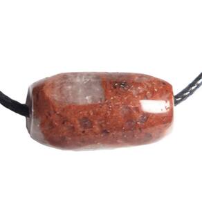Pedra Hematoide Multicor Barril Furado Longitudinal 20mm