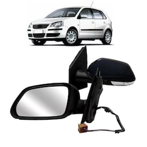 Retrovisor Elétrico Asférico Polo 1999 a 2011 Pisca Esquerdo