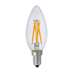 Lâmpada Led Filamento Clear C35 4W E14 2400K Luz Quente Decoração