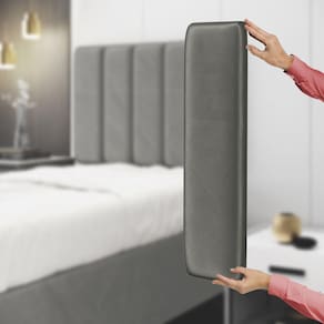 Painel Modulado Nashira 60x20 Cm / N-023 Veludo Cinza Claro