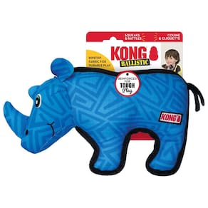 Brinquedo Kong Ballistic Rinoceronte Pelúcia Reforçada Para Cachorro de Porte Médio e Grande
