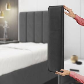 Painel Modulado Nashira 60x20 Cm / N-022 Veludo Cinza Escuro