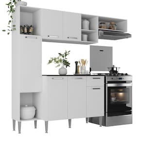 Armário De Cozinha Compacta Smart Multimóveis Mp2219 Branco