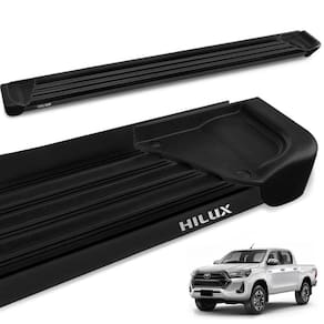 Estribo Lateral Hilux CD 2016 a 2024 Aluminio Preto A1