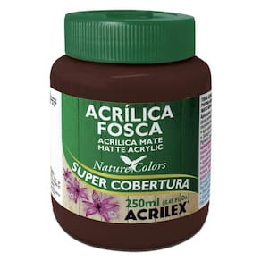Tinta Acrílica Fosca 250Ml - 526 - Marrom Escuro - Acrilex