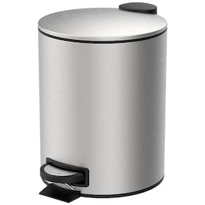 Lixeira Banheiro E Cozinha Inox Pedal Spin 20 Litros Brinox