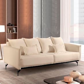 Sofá Acacia 4 Lugares Mm Top 220cm Molas Bonel Bege