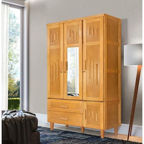 Guarda-roupa Imperatriz 3 Portas Imbuia com Espelho Imbuia