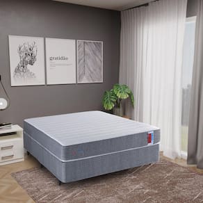 Colchão King Enrolado Espuma 193cm Singlecore Branco / Cinza