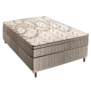 Box Conjugado Casal Sublime Berlim Molas Superlastic 48cmx138cmx188cm Marrom
