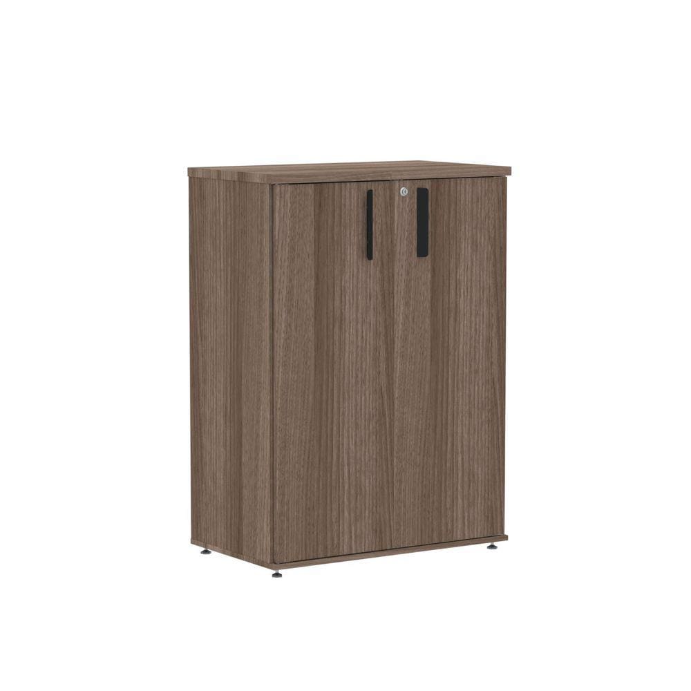 Armário Intermediário 02 Portas Pivotante Aic1100 Walnut/Preto