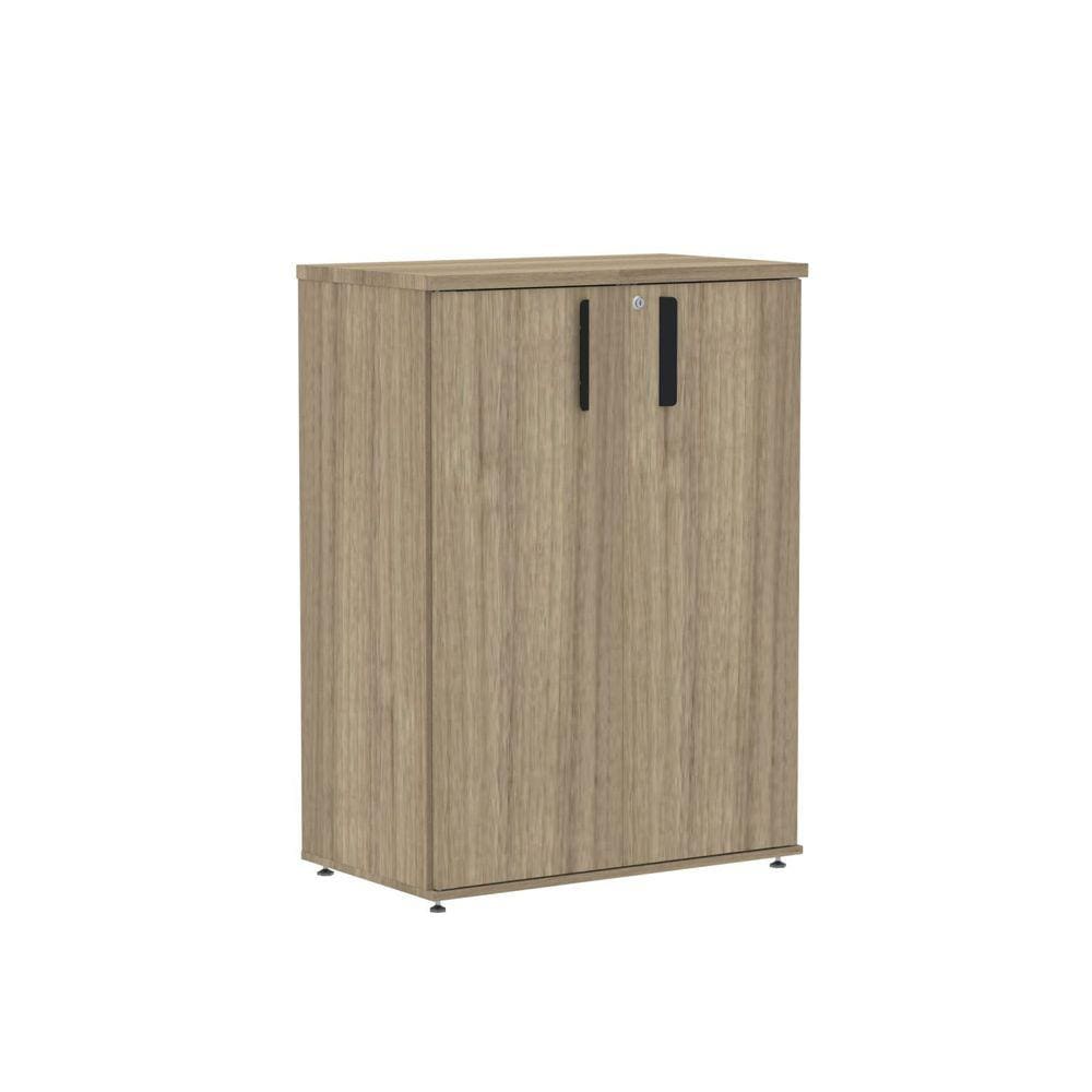 Armário Intermediário 02 Portas Pivotante Aic1100 Noce Naturalle/Preto