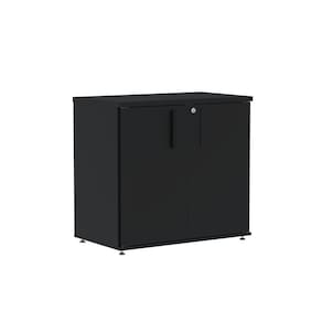 Armário Baixo 02 Portas Pivotante Abc745 Preto