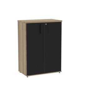 Armário Intermediário 02 Portas Pivotante Aic1100 Noce Naturalle/Preto