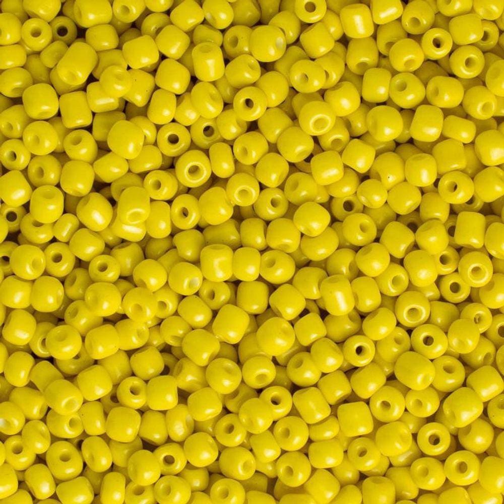 Miçanga Vidro Amarelo 3,6Mm 100G Para Guia Umbanda Candomblé