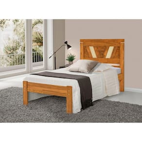 Cama de Solteiro 206x100x123cm Magnolia Imbuia