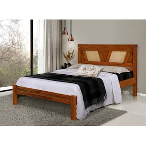 Cama de Casal 206x145x123cm Magnolia Castanho